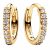 Pandora Oorbellen – 14k Gold-plated hoop earrings withcubic zirconia in gold