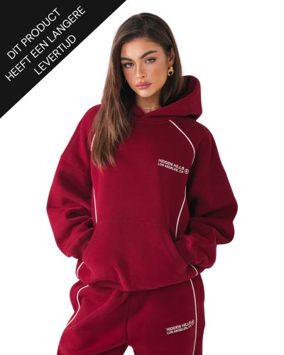 Hidden Hills Tech Line Hoodie Burgundy Pre Order