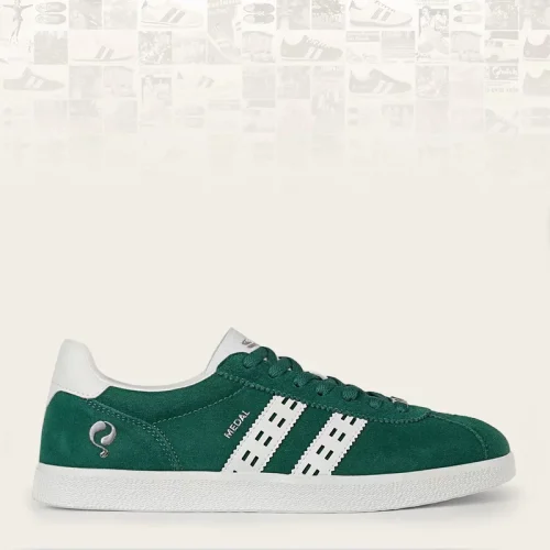 Q1905 Sneaker medal classic hardgroen/wit