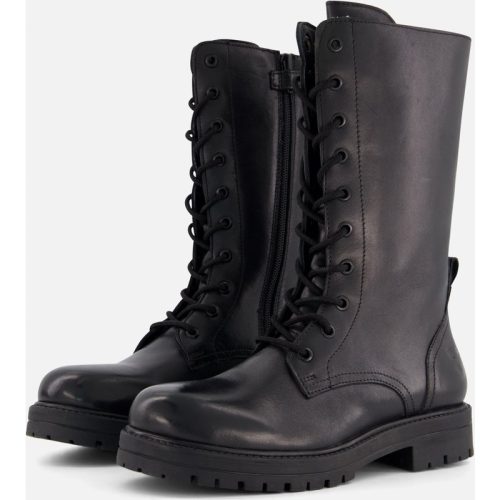 Muyters Muyters Hoge Veterboots zwart Leer