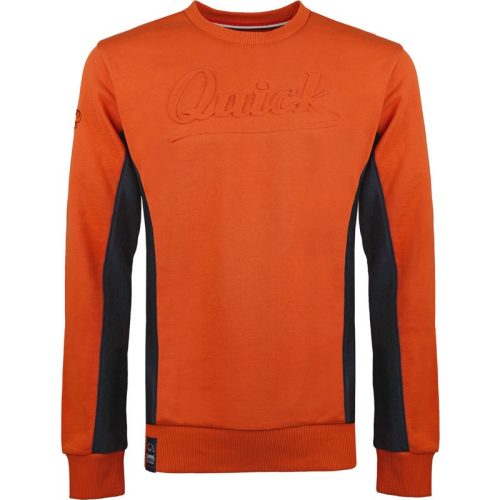 Q1905 Trui voorhout roest oranje/donkerblauw