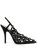 The Attico Pumps & high heels – 125Mm Embellished Suede Slingback Pumps in zwart