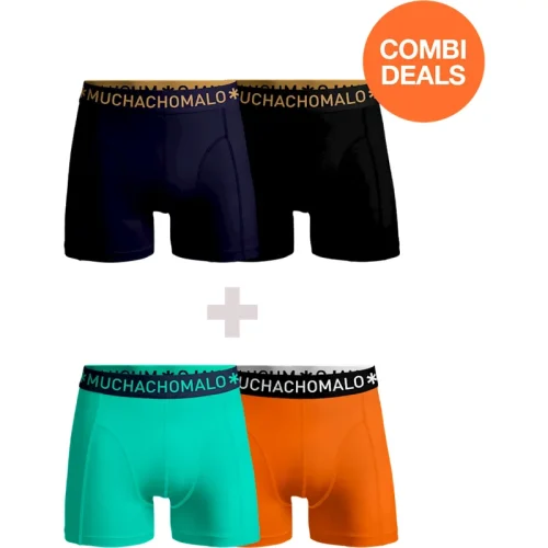 Muchachomalo Heren 2+2-pack boxershorts effen