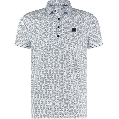 Blue Industry Grafische stretch polo