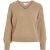 Vila vituli l/s v-neck gliter knit top/p 14098057 savannah tan