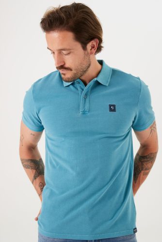 Blauwe polo