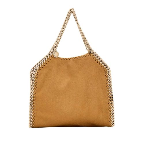 Stella McCartney Totes & shoppers – Gold Shaggy Texture Mini Tote Bag in bruin