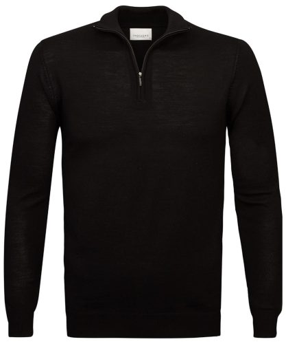 Profuomo Merino Half-Zip Pullover Black   XL