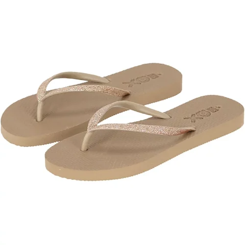 XQ Xq dames teenslippers glitters taupe