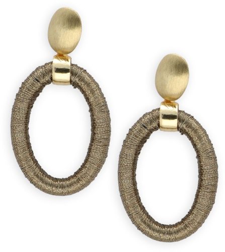 LOTT. gioielli Oorbellen Dames Oval With Bead Threated S