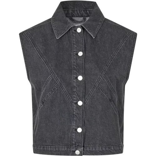 mbyM Kastine-m gilet black washed –