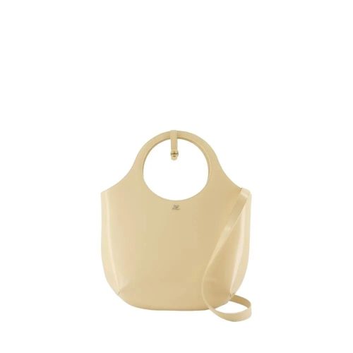 Courrèges Shoppers – Medium Holy Iced Shoulder Bag – Leather – Yellow in geel