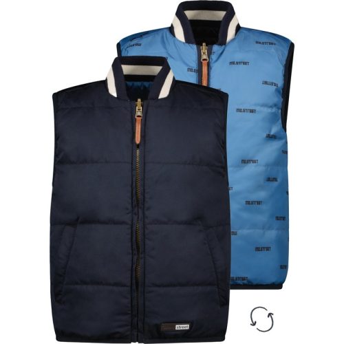 Moodstreet Jongens reversibel bodywarmer marine