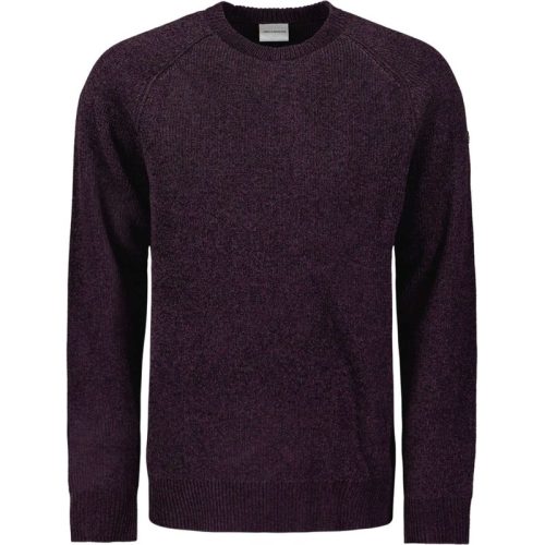 No Excess Pullover crewneck 2 coloured chenil aubergine