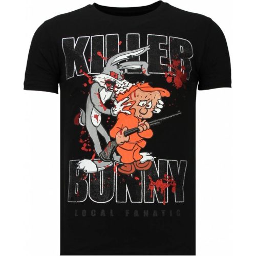 Local Fanatic Killer bunny rhinestone t-shirt