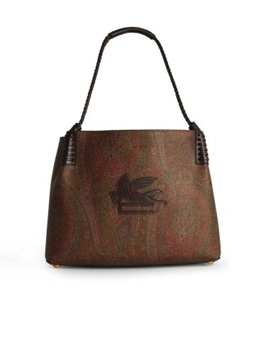 Etro Crossbody bags – Small ‘Arnica’ Brown Cotton Blend Bag in bruin