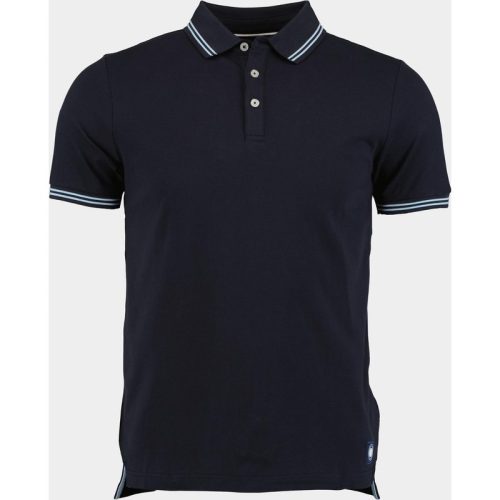 Bos Polo korte mouw Blauw Jason Polo Fine Pique Contras 24108JA01BO/290