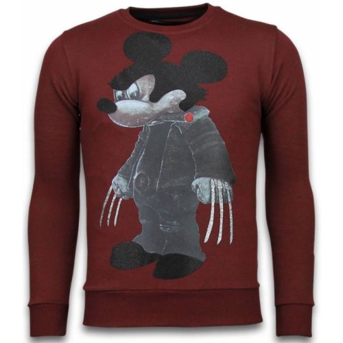 Local Fanatic Bad mouse rhinestone sweater