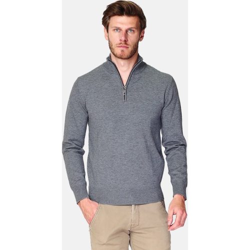 William de Faye Short zip dark gray