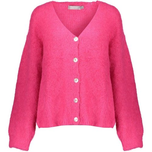 Geisha cardigan hairy with buttons 44570-70 449 cyclame