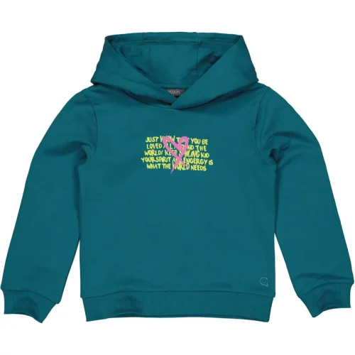 Quapi Meisjes hoodie dita donker petrol