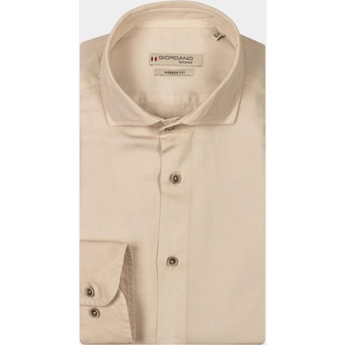 Giordano Casual hemd lange mouw Beige Row, LS Cutaway Soft Garment 427803/11