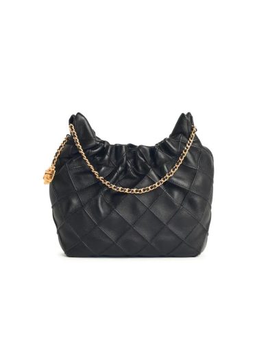 Tory Burch Hobo bags – Small ‘Fleming’ Black Leather Bag in zwart