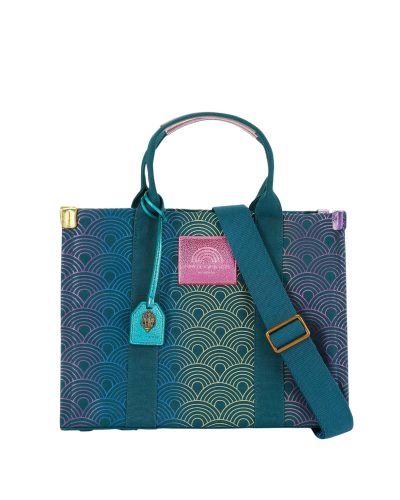 Kurt Geiger Southbank Tote Green Combo Fabric