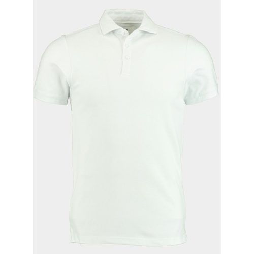 Bos Bright Blue Polo korte mouw arto polo fine pique 22108ar22bo/100 white