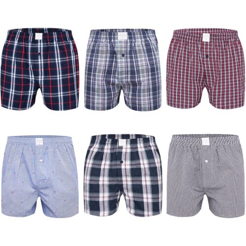 MG-1 Wijde boxershorts heren geweven katoen pack d110 6-pack