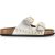 DWRS Label Dwrs malibu metallic leer | sil slippers met gesp dames