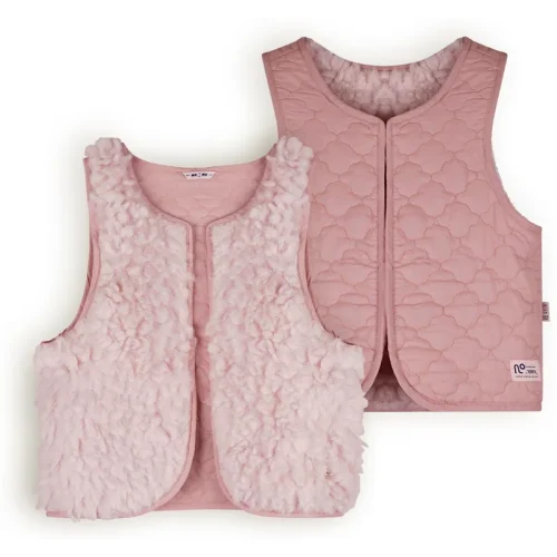 NoNo Meisjes reversibel gilet fluffy fur katya vintage