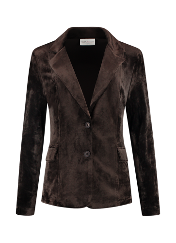 Helena Hart Female Jassen 7425uni Blazer Velour Midi Uni