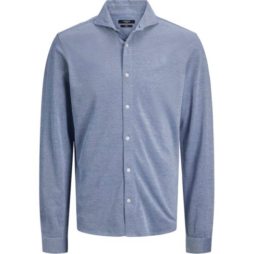 Jack & Jones jprblalance pique l/s shirt smu 12269800 chambray