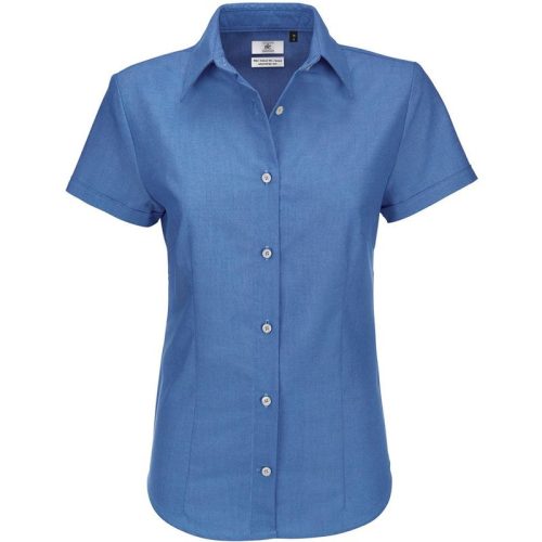 B and C B&c dames oxford shirt met korte mouwen / damesshirts