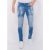 Local Fanatic Blue ripped skaterjeans slim fit