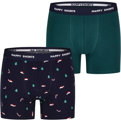 Happy Shorts Kinder boxershorts jongens kerst print 2-pack christmas