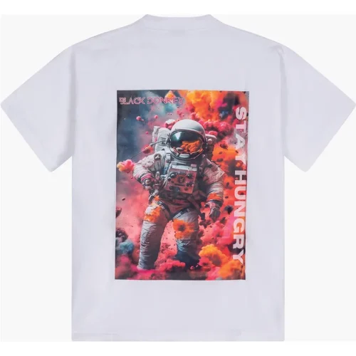 Black Donkey Space explorer t-shirt i white