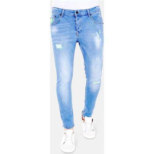 Local Fanatic Licht jeans met verfspatten 1027