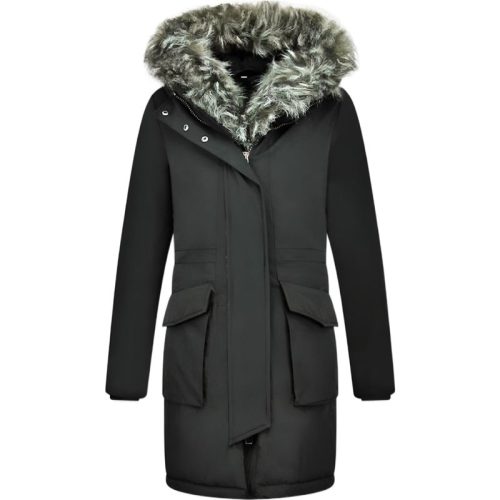 Gentile Bellini Lange parka jas met faux bontkraag