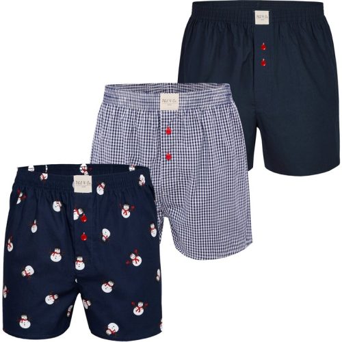 Phil & Co Heren wijde boxershorts kerst multipack 3-pack