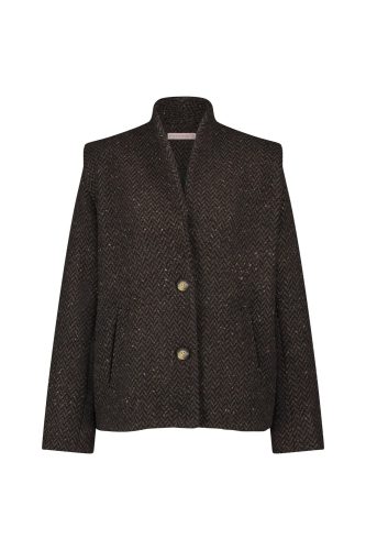 Studio Anneloes Female Vesten Estella Wool Herringbone Coat 12145