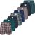 MG-1 Wijde winter boxershorts heren geblokt / kerst prints 8-pack