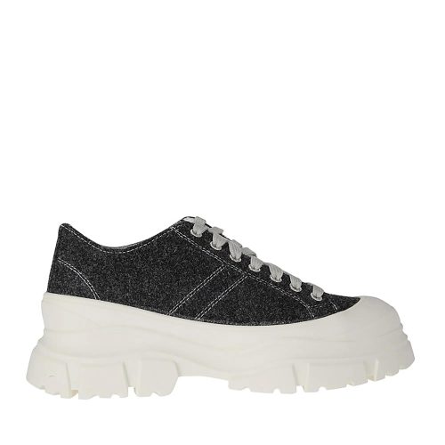 SOFIE D’HOORE Low-Top Sneakers – Wool Ankle Sneakers With Rubber Sole in zwart