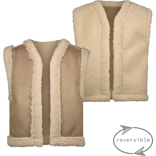 MAYCE Meisjes teddy gilet dessert