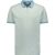 No Excess Polo korte mouw 2 kleuren jacquard aqua