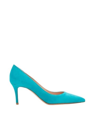 Gianvito Rossi Pumps & high heels – Turquoise Suede Pumps in blauw