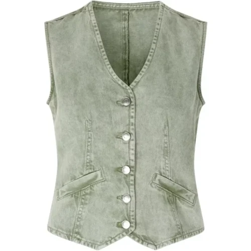 mbyM Flana-m denim vest green –