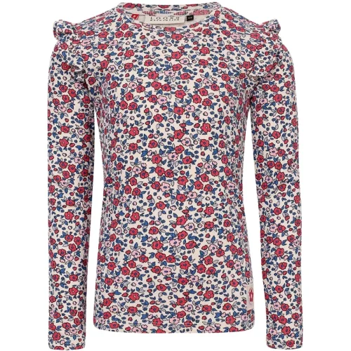 Looxs Revolution Zomer shirt meisjes pointel l/s aop bloemen multi