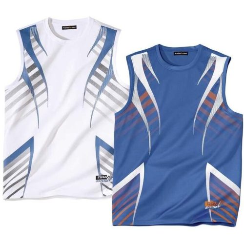 Atlas For Men Heren sportvest top (set van 2)